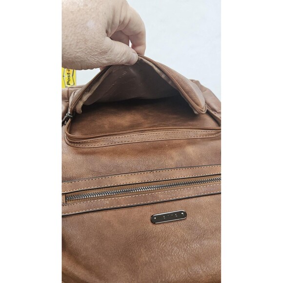 CLUCI Backpack Purse Womens One Size Brown PU Leather Tassel Anti-Theft Vegan - Picture 7 of 16